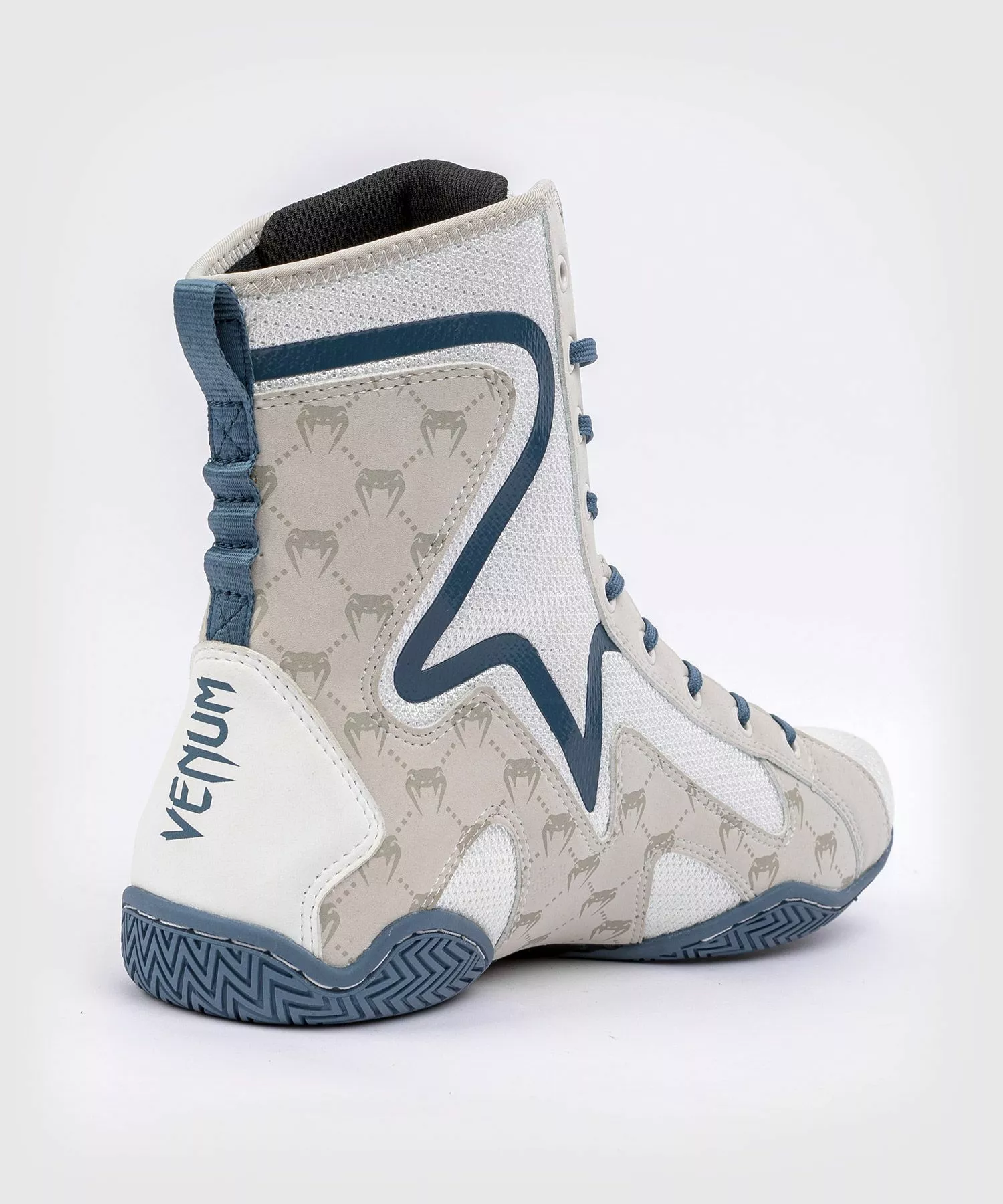 Chaussures De Boxe Venum Elite Evo Monogram – Blanc/Bleu 7 Chaussures De Boxe Venum Elite Evo Monogram – Blanc/Bleu – Image 5