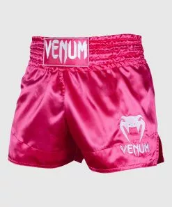 Venum Classic Muay Thai Short - Rose/Blanc