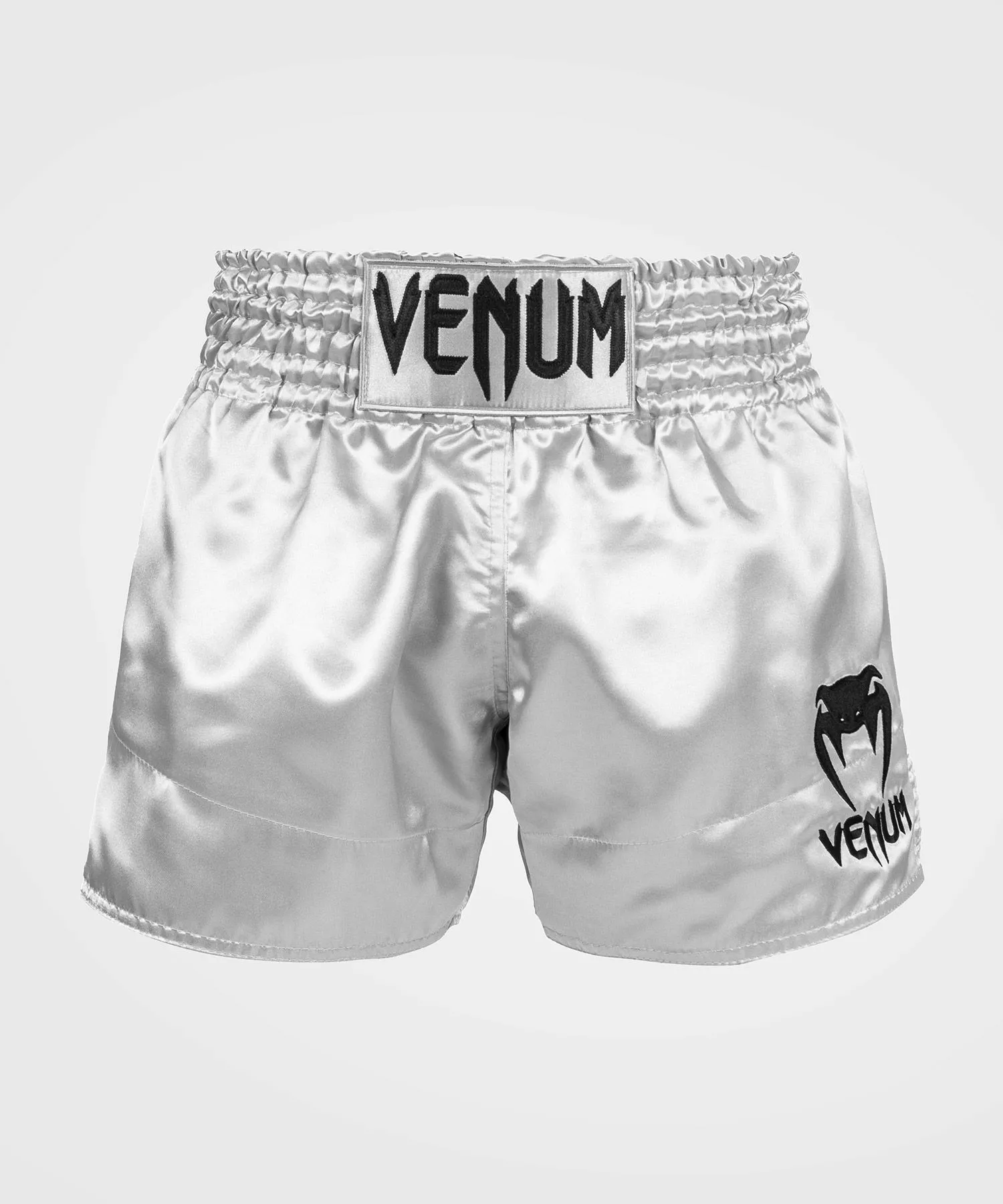 Short De Muay Thai Venum Classic - Argent/Noir 3 Short De Muay Thai Venum Classic - Argent/Noir