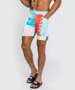 Short De Bain Venum Summer 88 - Bleu Clair/Rouge Flamme