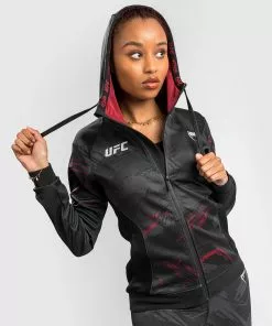 Sweatshirt Zippé UFC Venum Authentic Fight Week 2.0 - Pour Femmes - Noir/Rouge -Magasin D'usine Venum 9d259ac1c6ecd580783a14108418aac505992159 VNMUFC 00116 001 24 1