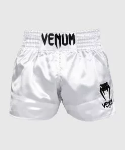 Short De Muay Thai Venum Classic - Blanc/Noir