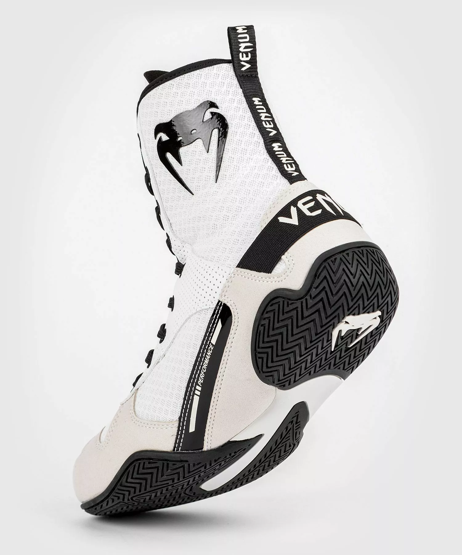 Chaussures De Boxe Venum Elite – Blanc/Noir 5 Chaussures De Boxe Venum Elite – Blanc/Noir – Image 3